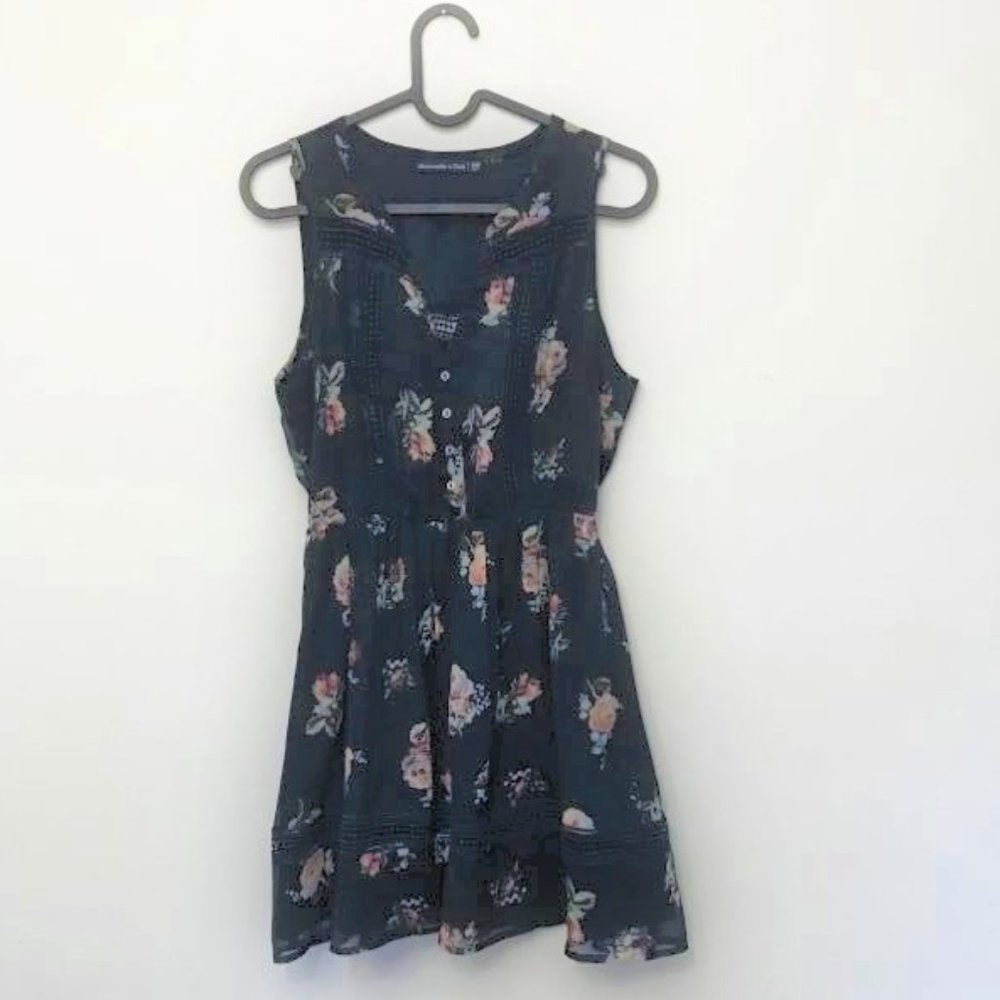 Abercrombie Navy Blue Floral Dress